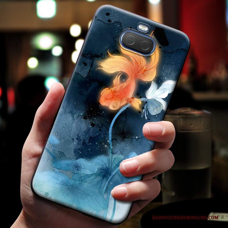 Custodia Sony Xperia 10 Plus Cartone Animato Morbido Bello, Cover Sony Xperia 10 Plus Goffratura Blutelefono