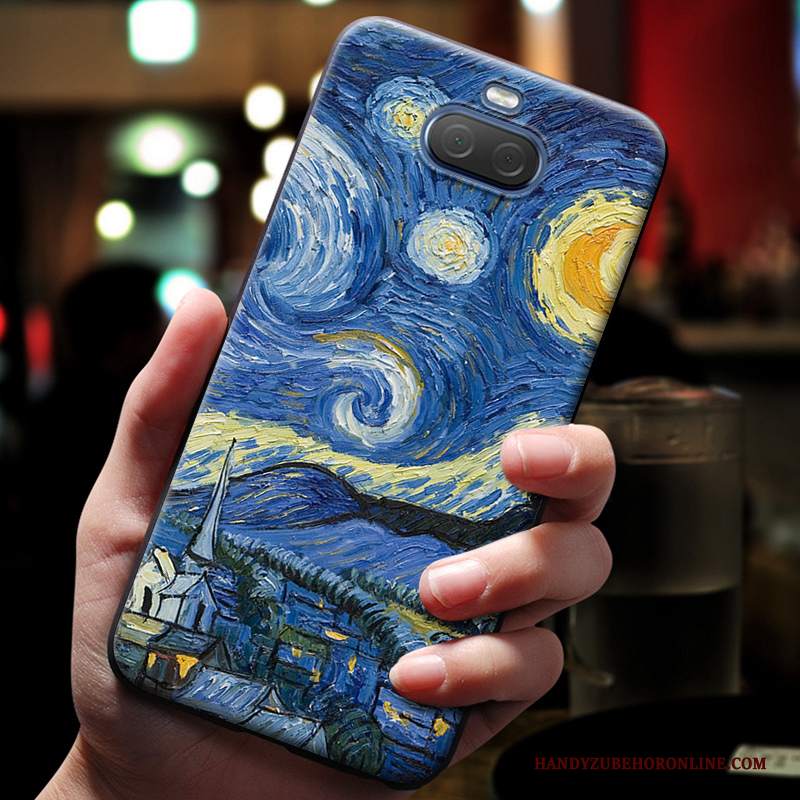 Custodia Sony Xperia 10 Plus Cartone Animato Morbido Bello, Cover Sony Xperia 10 Plus Goffratura Blutelefono