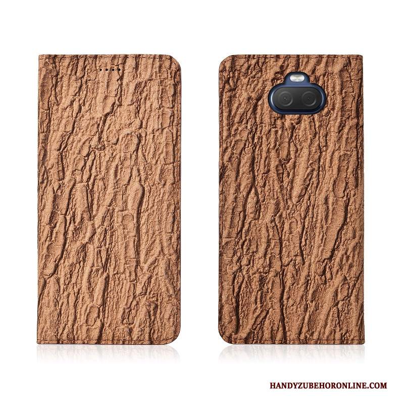 Custodia Sony Xperia 10 Protezione Rosso Albero, Cover Sony Xperia 10 Pelle Tutto Incluso Macchiati
