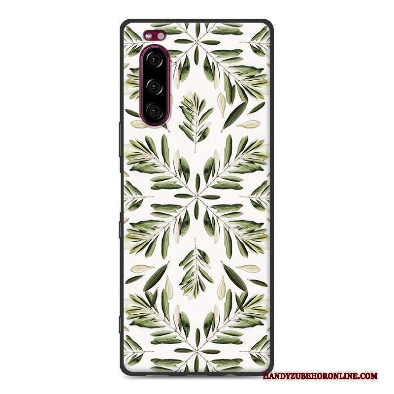 Custodia Sony Xperia 5 Silicone Blu Semplici, Cover Sony Xperia 5 Creativo Telefono