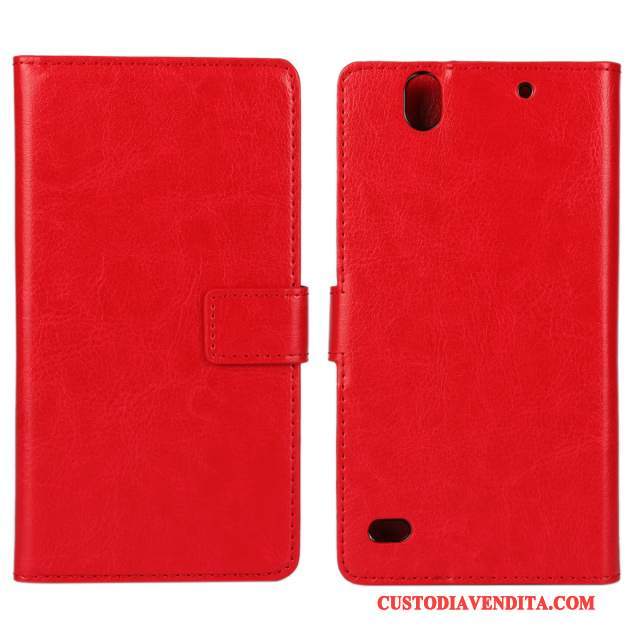 Custodia Sony Xperia C4 Pelle Nero Blu, Cover Sony Xperia C4 Protezione Telefono