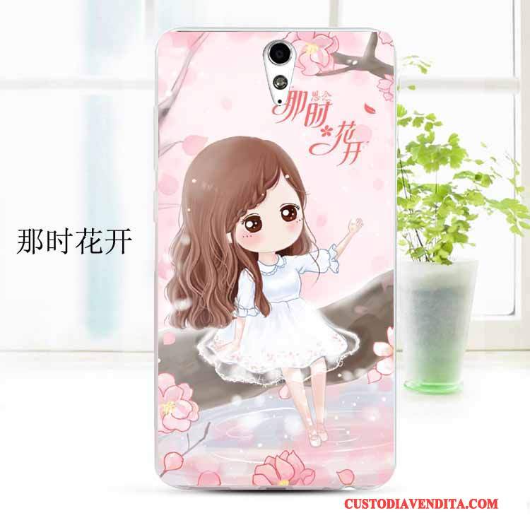 Custodia Sony Xperia C5 Ultra Dual Silicone Morbido Giallo, Cover Sony Xperia C5 Ultra Dual Cartone Animato Telefono