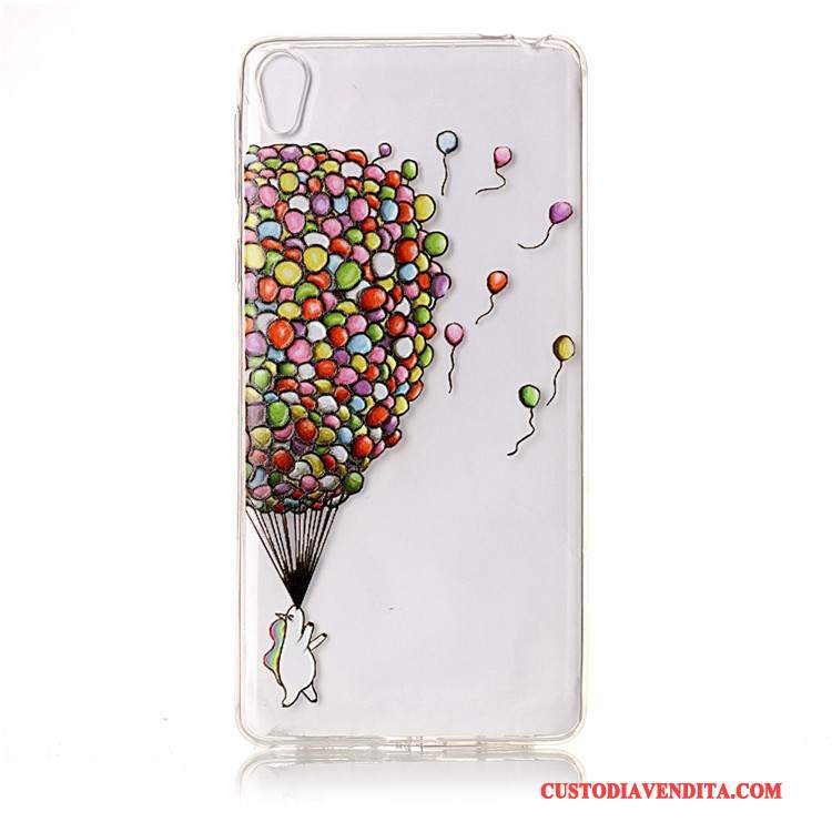 Custodia Sony Xperia E5 Cartone Animato Tutto Incluso Morbido, Cover Sony Xperia E5 Silicone Telefono Bianco