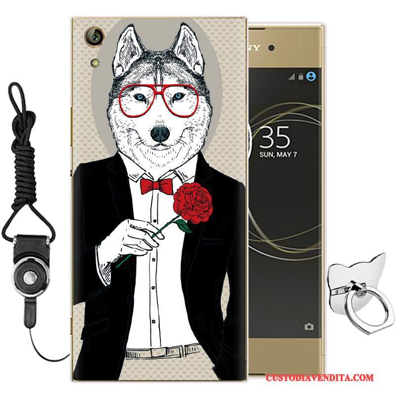 Custodia Sony Xperia L1 Silicone Morbidotelefono, Cover Sony Xperia L1 Cartone Animato Verde