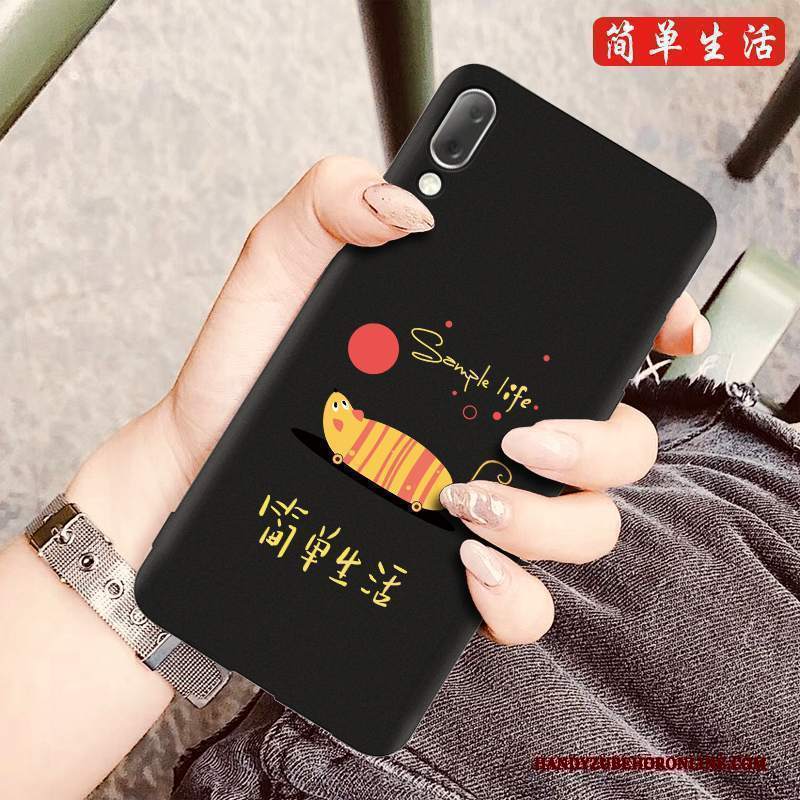 Custodia Sony Xperia L3 Cartone Animato Tendenza Nero, Cover Sony Xperia L3 Silicone Telefono Morbido