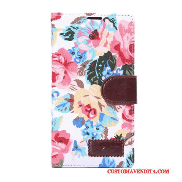 Custodia Sony Xperia T3 Colore Telefono Blu, Cover Sony Xperia T3 Pelle Carta Modello