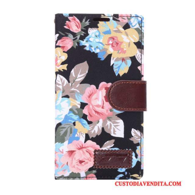 Custodia Sony Xperia T3 Colore Telefono Blu, Cover Sony Xperia T3 Pelle Carta Modello