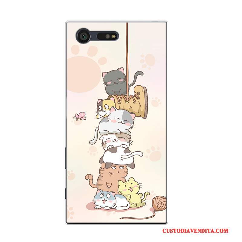 Custodia Sony Xperia X Compact Protezione Verde Difficile, Cover Sony Xperia X Compact Trasparente Morbido