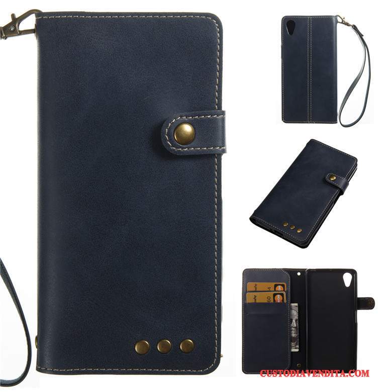 Custodia Sony Xperia X Folio Morbidotelefono, Cover Sony Xperia X Pelle