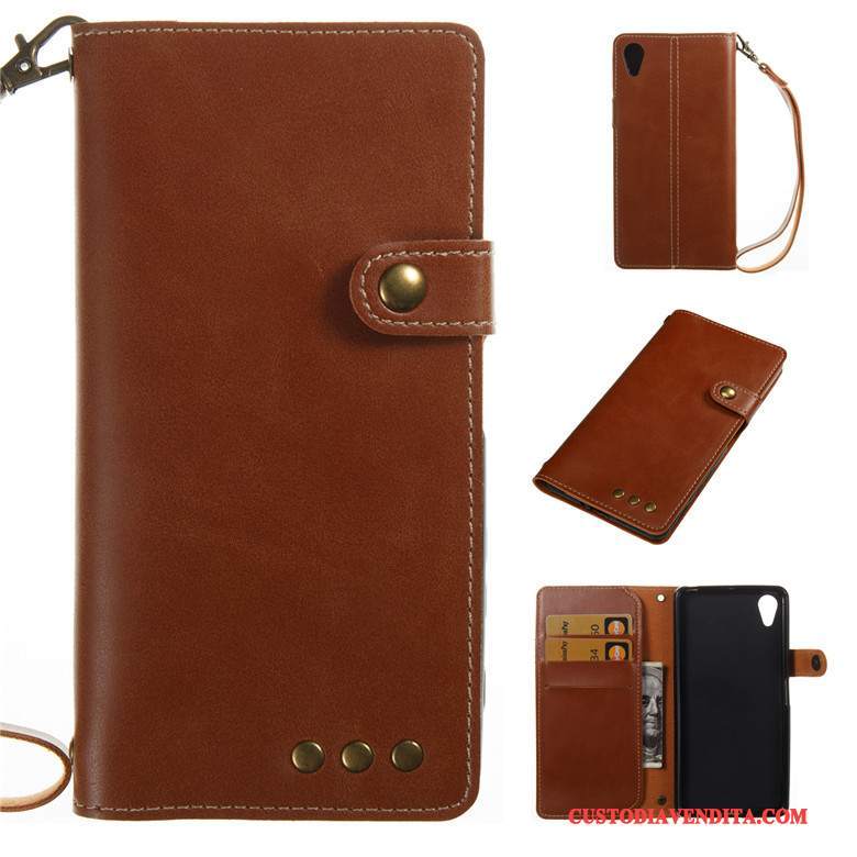 Custodia Sony Xperia X Folio Morbidotelefono, Cover Sony Xperia X Pelle