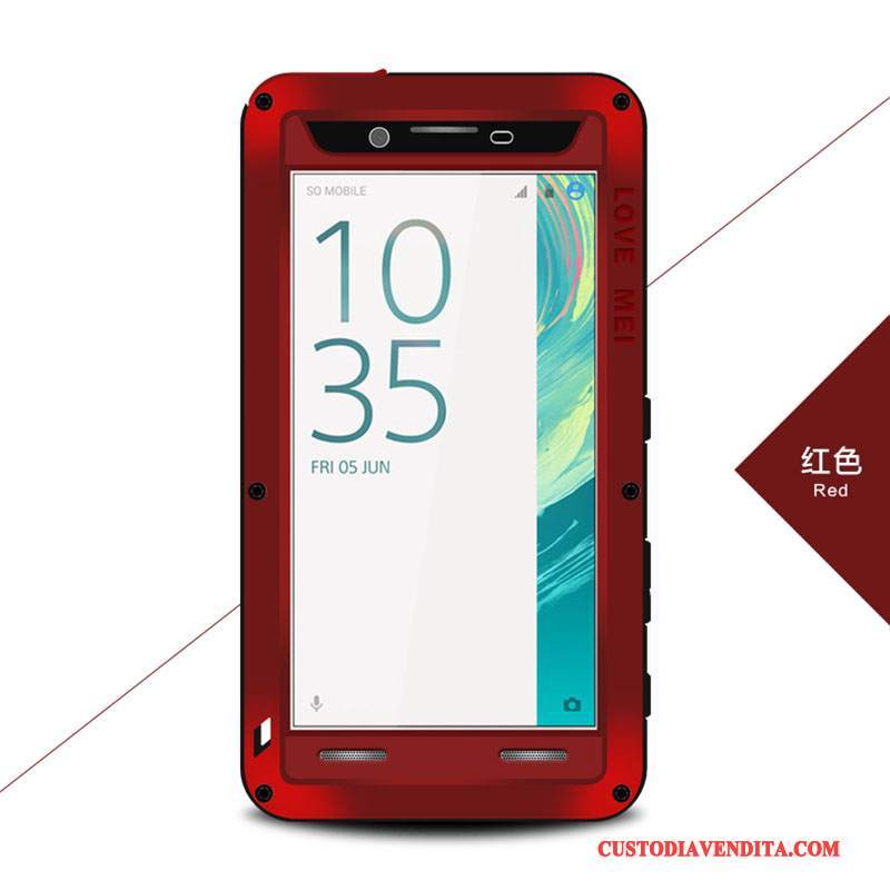 Custodia Sony Xperia X Protezione Tutto Incluso Anti-caduta, Cover Sony Xperia X Telefono Giallo