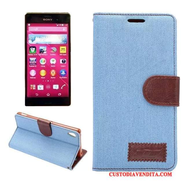 Custodia Sony Xperia Z3+ Colore Morbidotelefono, Cover Sony Xperia Z3+ Pelle Panno Modello