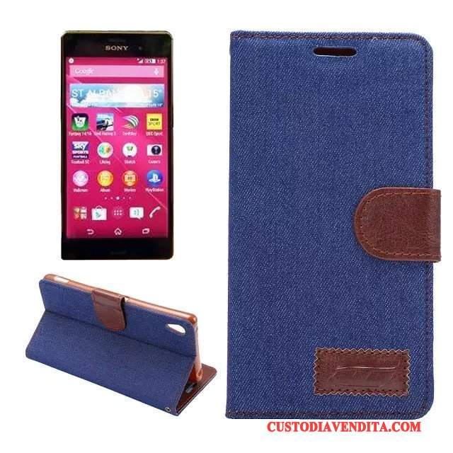 Custodia Sony Xperia Z3+ Colore Morbidotelefono, Cover Sony Xperia Z3+ Pelle Panno Modello