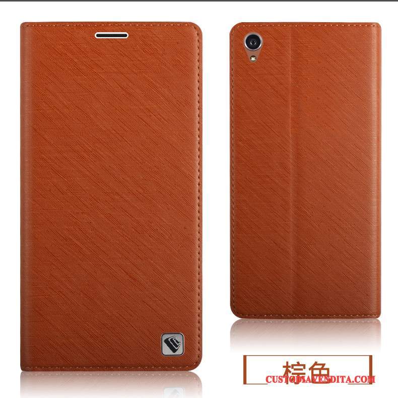 Custodia Sony Xperia Z3+ Pelle Colore Profondo Coperchio Posteriore, Cover Sony Xperia Z3+ Protezione Porpora Tutto Incluso
