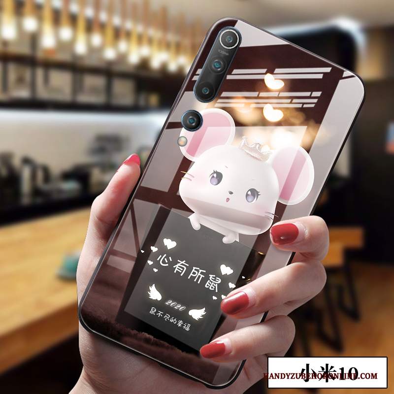 Custodia Xiaomi Mi 10 Cartone Animato Di Personalità Amanti, Cover Xiaomi Mi 10 Silicone Anti-caduta Nuovo