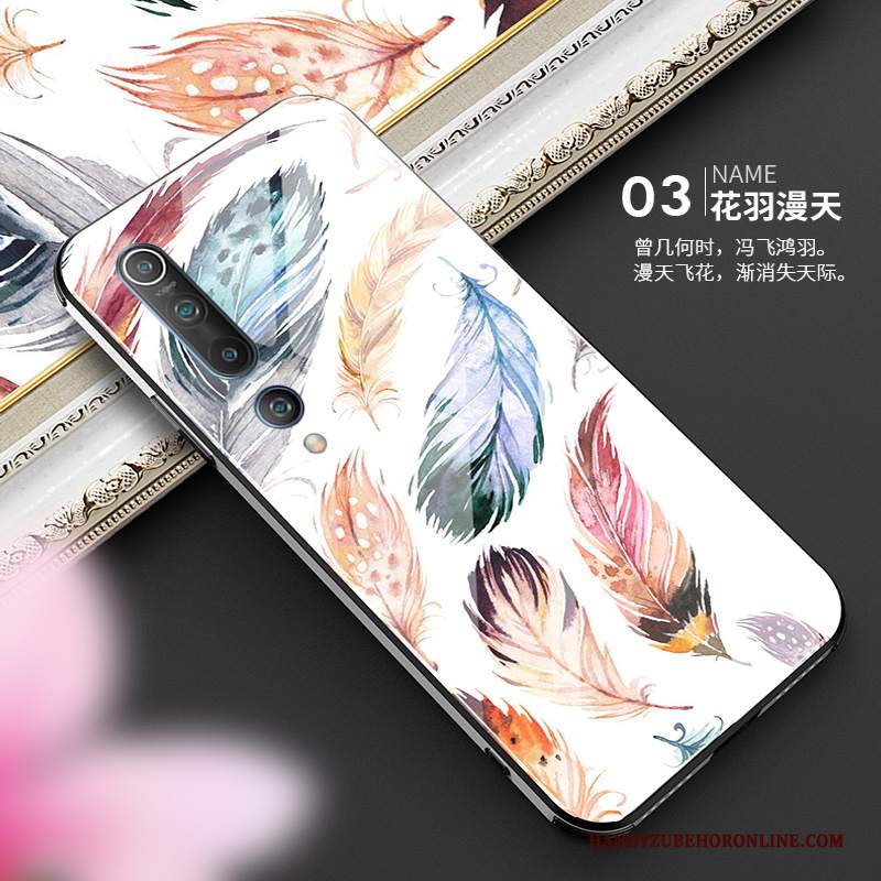 Custodia Xiaomi Mi 10 Creativo Anti-caduta Specchio, Cover Xiaomi Mi 10 Vintage Vetro Tutto Incluso