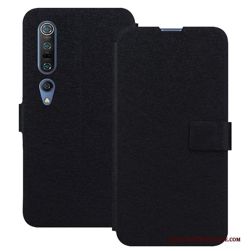 Custodia Xiaomi Mi 10 Pro Folio Fibbia Morbido, Cover Xiaomi Mi 10 Pro Pelle Blu Piccola