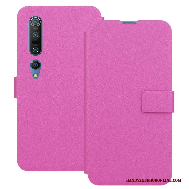 Custodia Xiaomi Mi 10 Pro Folio Fibbia Morbido, Cover Xiaomi Mi 10 Pro Pelle Blu Piccola