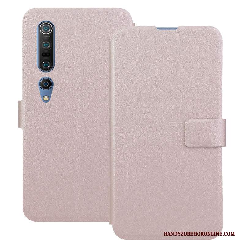 Custodia Xiaomi Mi 10 Pro Folio Fibbia Morbido, Cover Xiaomi Mi 10 Pro Pelle Blu Piccola