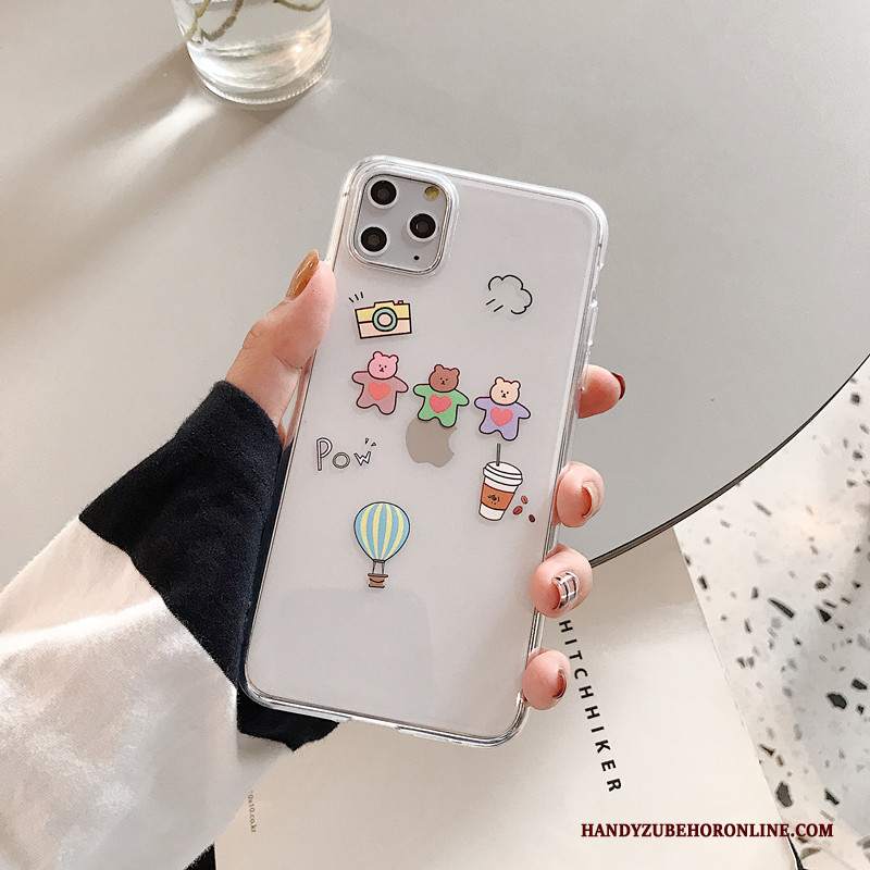 Custodia iPhone 11 Pro Cartone Animato Piccola Bianco, Cover iPhone 11 Pro Protezione Telefono Trasparente