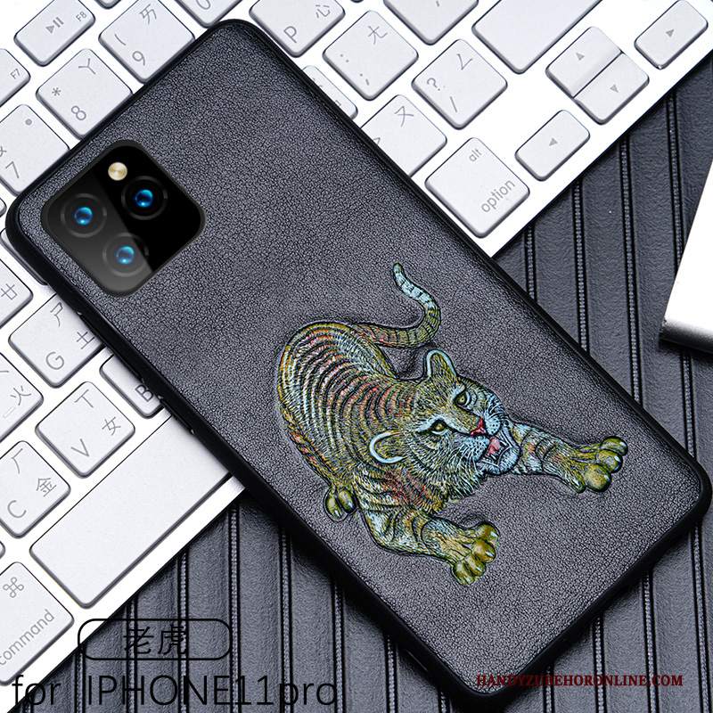 Custodia iPhone 11 Pro Creativo Tendenza Anti-caduta, Cover iPhone 11 Pro Pelle Personalizza Di Personalità
