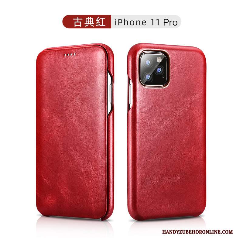 Custodia iPhone 11 Pro Max Pelle Nuovo Mucca, Cover iPhone 11 Pro Max Vintage Anti-caduta Qualità
