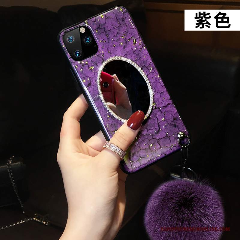 Custodia iPhone 11 Pro Max Silicone Ornamenti Appesi Palla Di Pelo, Cover iPhone 11 Pro Max Creativo Modello Marchio Di Tendenza