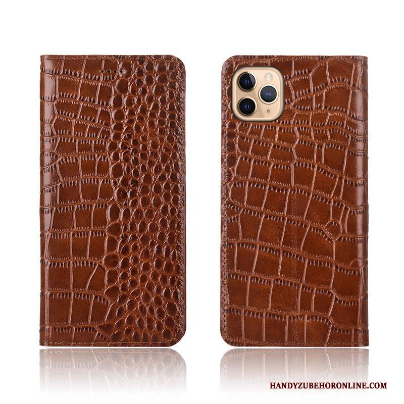 Custodia iPhone 11 Pro Pelle Anti-caduta Modello Coccodrillo, Cover iPhone 11 Pro Creativo Telefono
