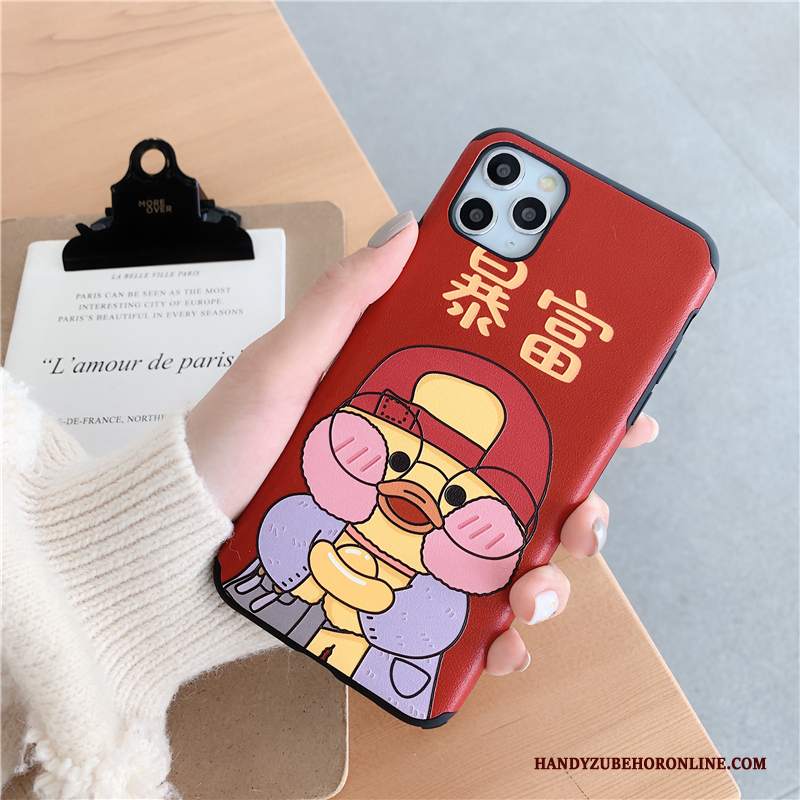 Custodia iPhone 11 Pro Silicone Ricchezza Rosso, Cover iPhone 11 Pro Seta Anti-caduta Modello