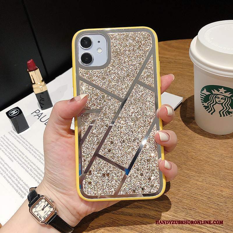 Custodia iPhone 12 Moda Anti-caduta Personalizza, Cover iPhone 12 Silicone Rosa Sottile
