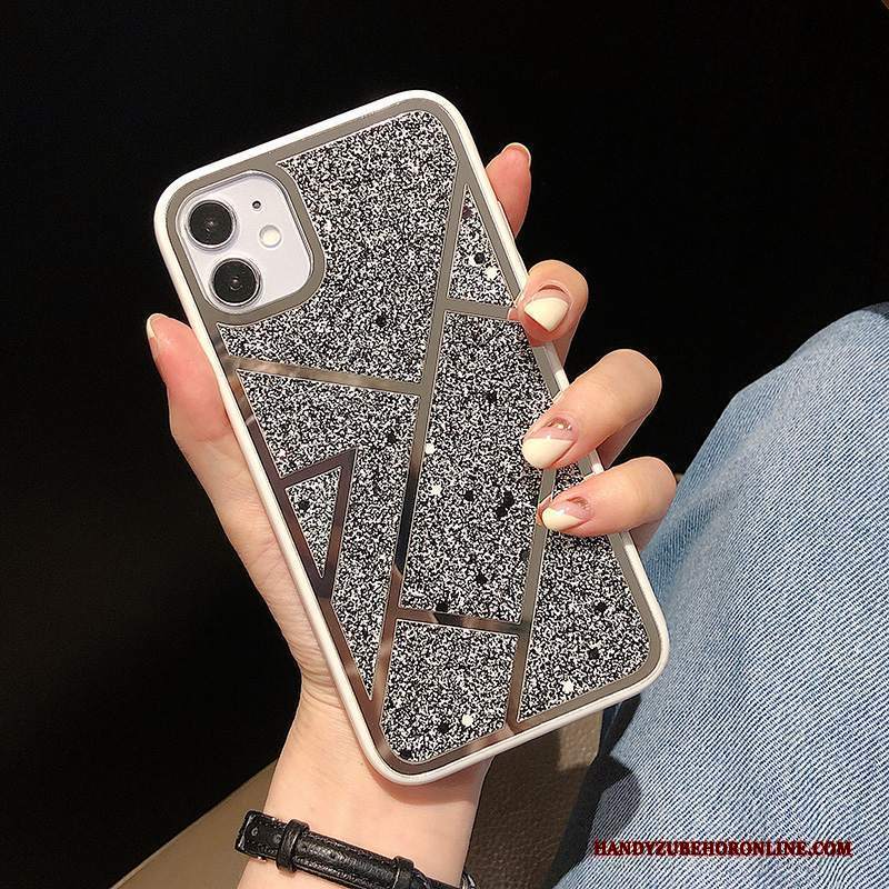 Custodia iPhone 12 Moda Anti-caduta Personalizza, Cover iPhone 12 Silicone Rosa Sottile