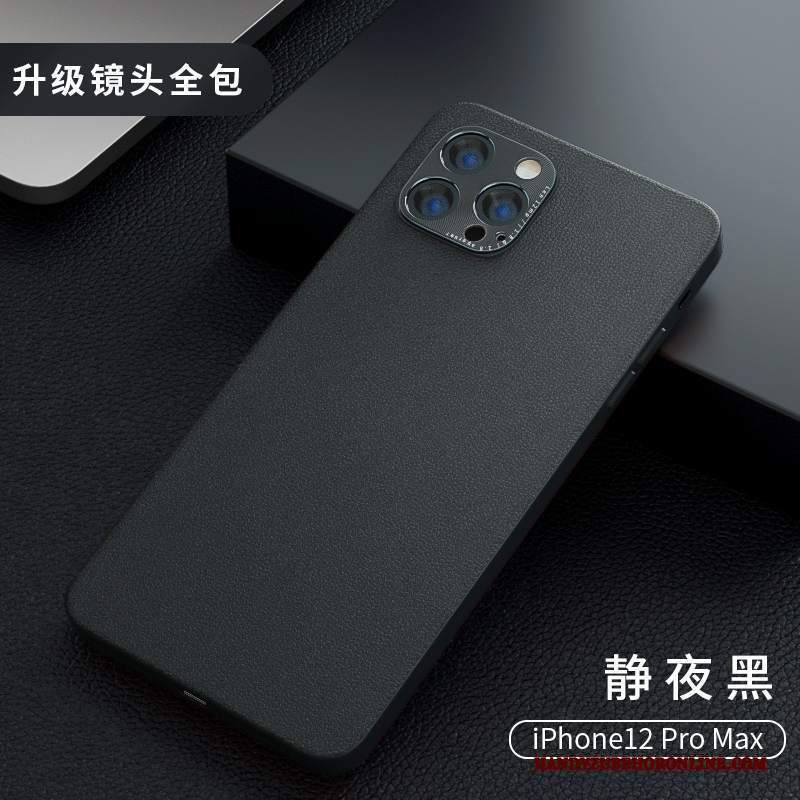 Custodia iPhone 12 Pro Max Pelle Nuovo Net Red, Cover iPhone 12 Pro Max Creativo Porpora Sottile