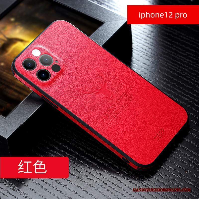 Custodia iPhone 12 Pro Pelle Anti-caduta Qualità, Cover iPhone 12 Pro Creativo Marchio Di Tendenza Di Personalità