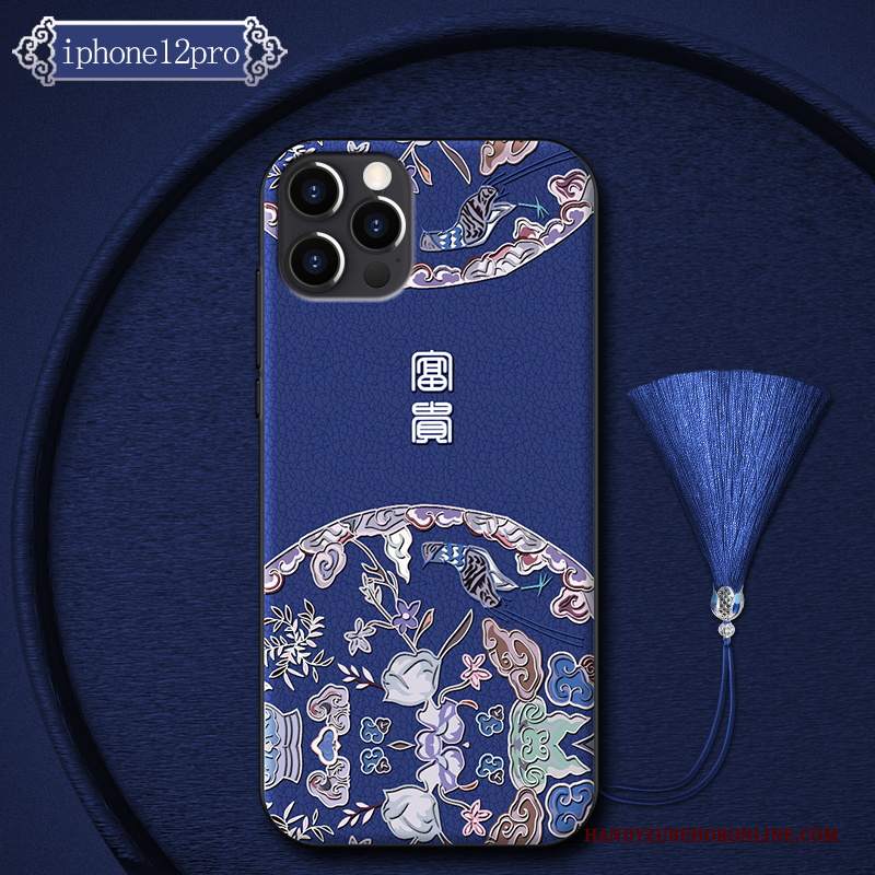 Custodia iPhone 12 Pro Protezione Di Personalità Verde, Cover iPhone 12 Pro Creativo High End Stile Cinese
