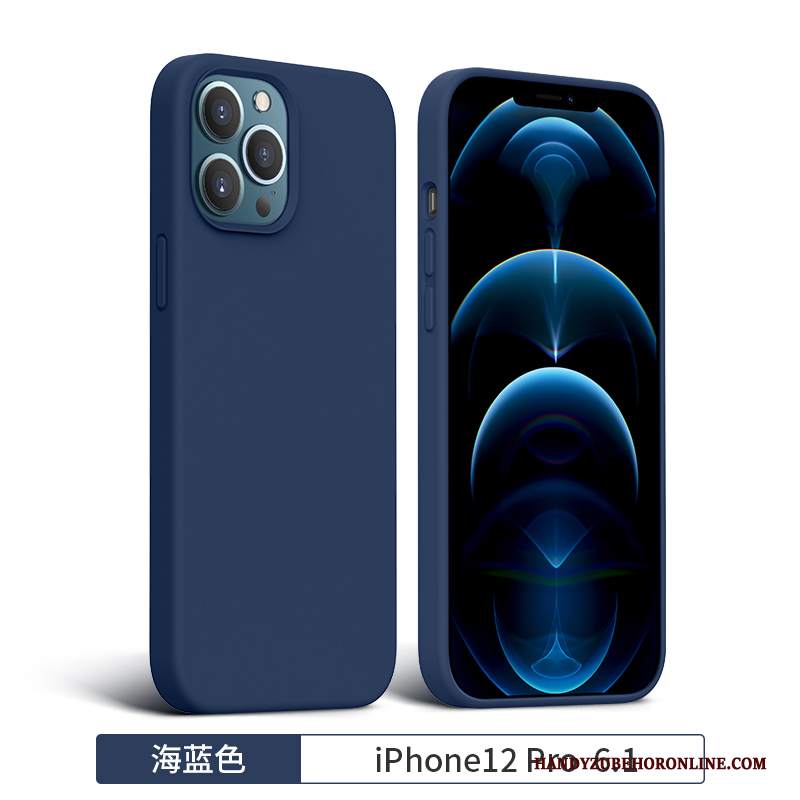 Custodia iPhone 12 Pro Silicone Marchio Di Tendenza Anti-caduta, Cover iPhone 12 Pro Protezione Europa Piazza