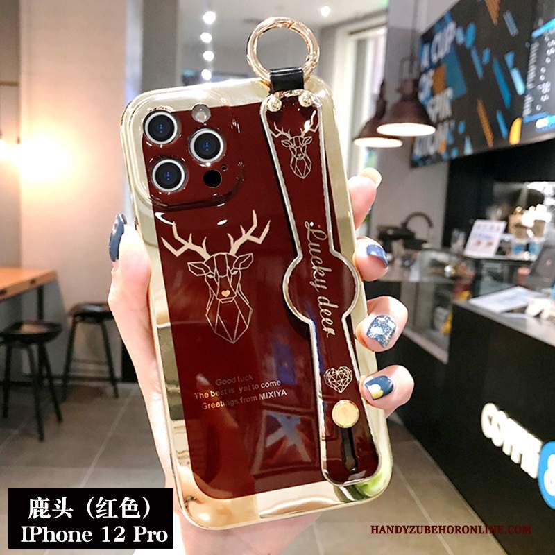 Custodia iPhone 12 Pro Silicone Tutto Incluso Di Personalità, Cover iPhone 12 Pro Protezione Supporto Cervo