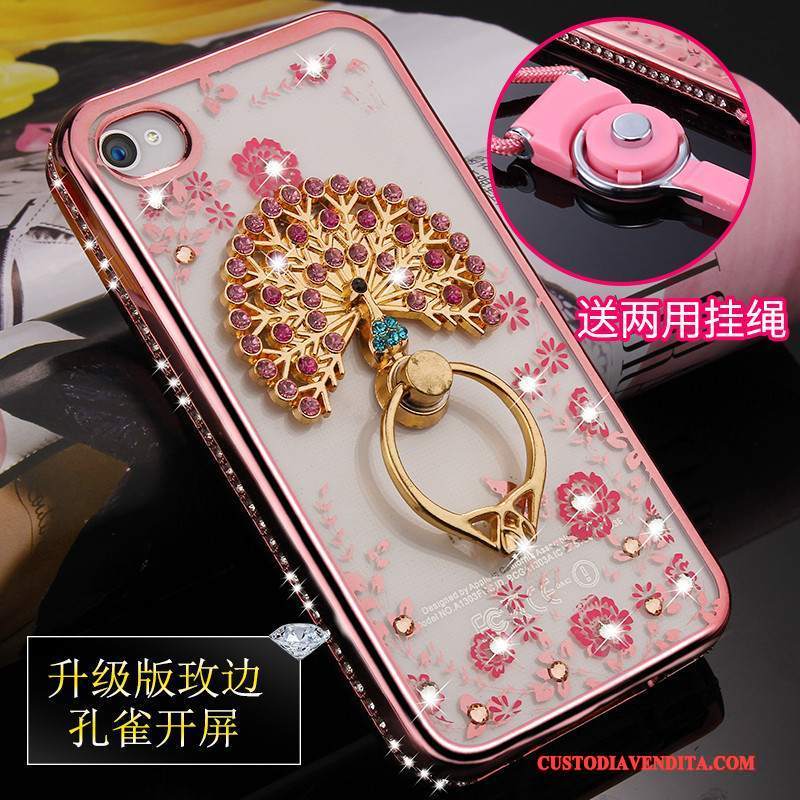 Custodia iPhone 4/4s Cartone Animato Morbidotelefono, Cover iPhone 4/4s Silicone Tutto Incluso Ornamenti Appesi