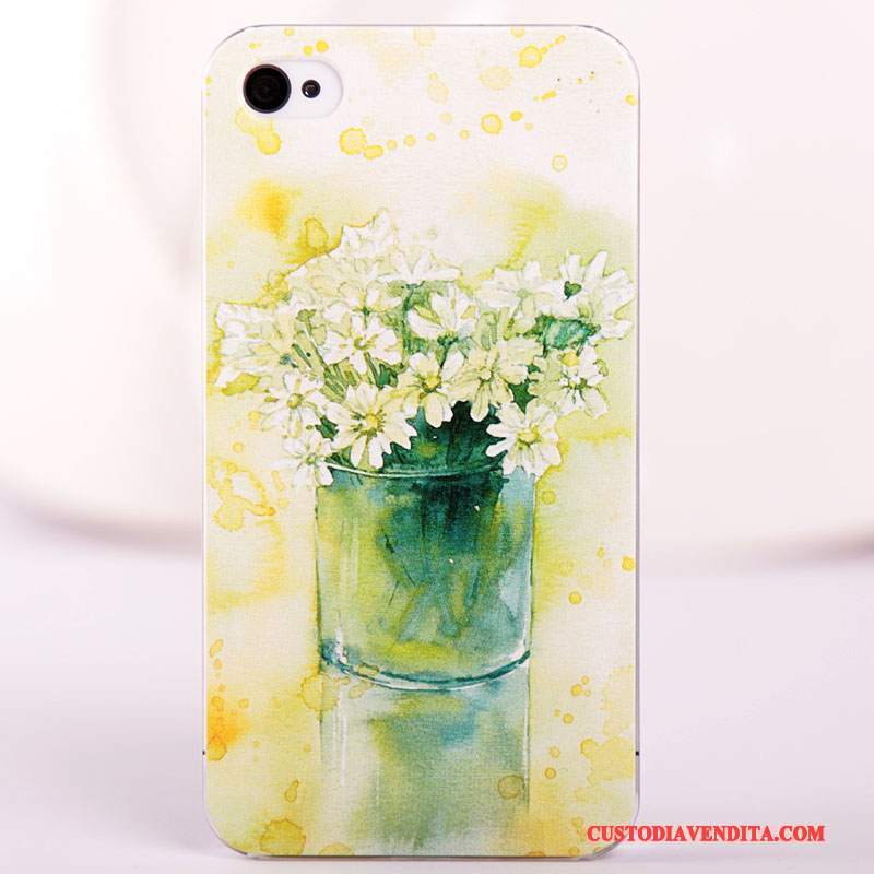 Custodia iPhone 4/4s Colore Blu Difficile, Cover iPhone 4/4s Protezione Macchiatitelefono