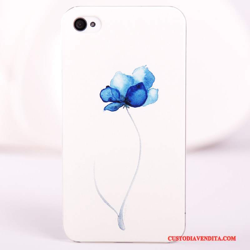 Custodia iPhone 4/4s Colore Blu Difficile, Cover iPhone 4/4s Protezione Macchiatitelefono