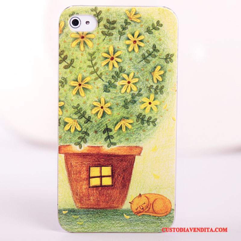 Custodia iPhone 4/4s Colore Blu Difficile, Cover iPhone 4/4s Protezione Macchiatitelefono