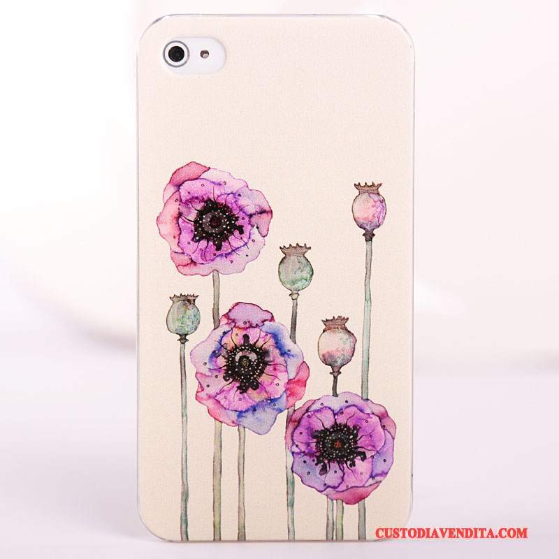 Custodia iPhone 4/4s Colore Blu Difficile, Cover iPhone 4/4s Protezione Macchiatitelefono