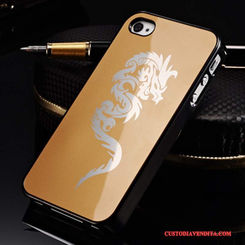 Custodia iPhone 4/4s Creativo Tutto Incluso Tendenza, Cover iPhone 4/4s Protezione Blu Difficile