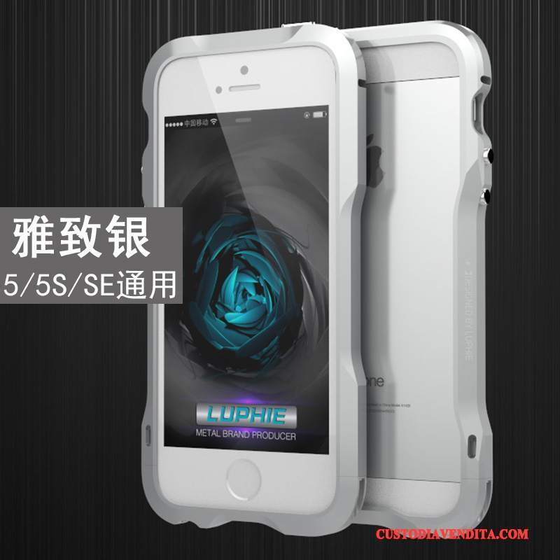 Custodia iPhone 5/5s Anti-caduta Metallo, Cover iPhone 5/5s Nerotelefono