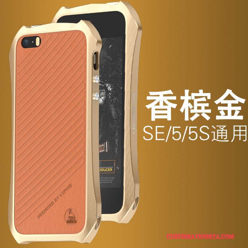 Custodia iPhone 5/5s Anti-caduta Metallo, Cover iPhone 5/5s Nerotelefono