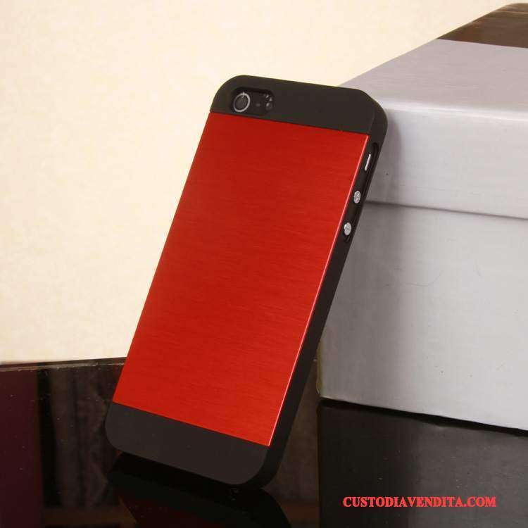 Custodia iPhone 5/5s Blu Scuro Lega, Cover iPhone 5/5s Difficiletelefono