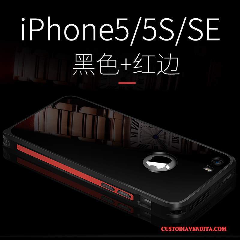 Custodia iPhone 5/5s Creativo Anti-caduta Metallo, Cover iPhone 5/5s Protezione Specchiotelefono