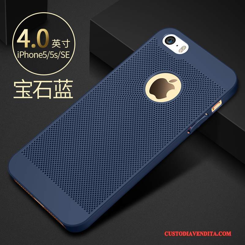 Custodia iPhone 5/5s Protezione Telefono Blu Scuro, Cover iPhone 5/5s Macchiati Tendenza