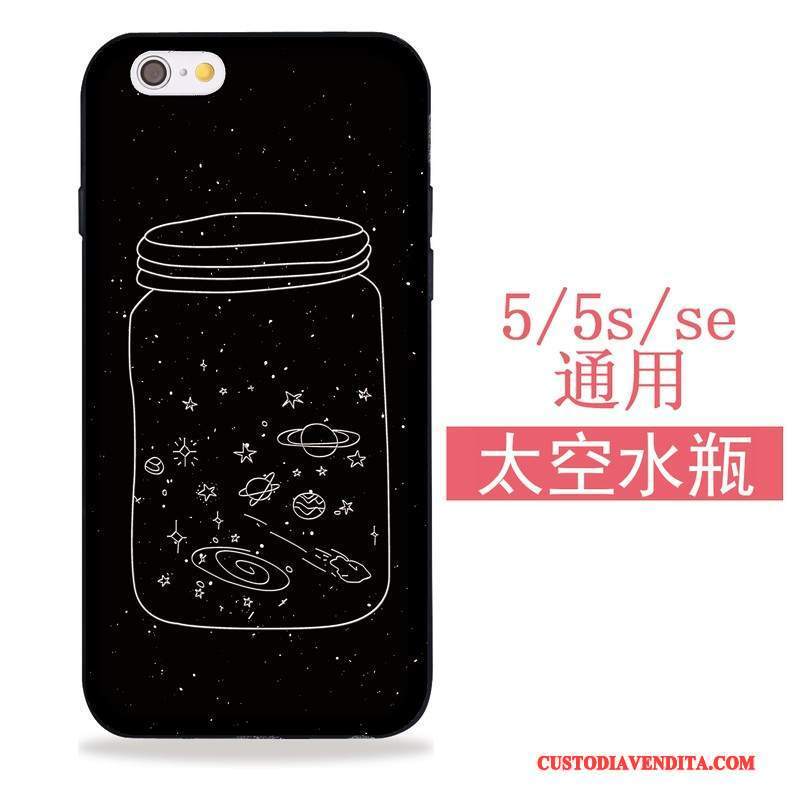 Custodia iPhone 5/5s Silicone Morbidotelefono, Cover iPhone 5/5s Nero