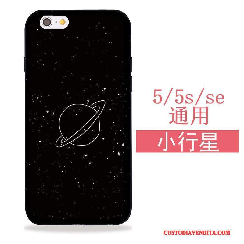 Custodia iPhone 5/5s Silicone Morbidotelefono, Cover iPhone 5/5s Nero