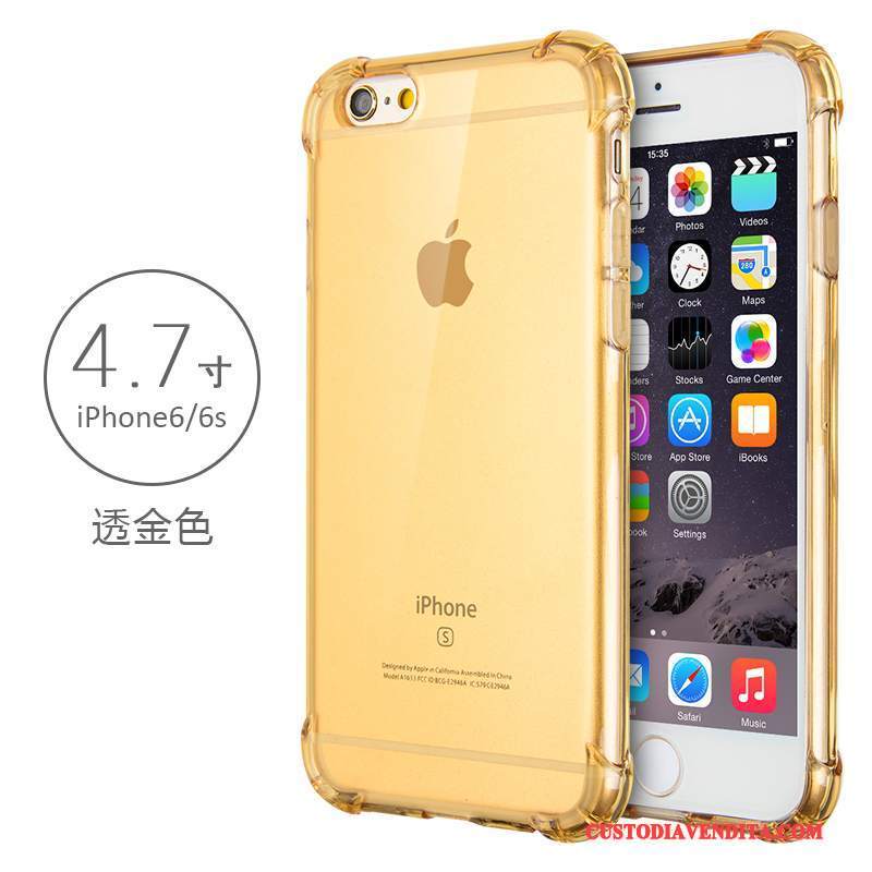 Custodia iPhone 6/6s Colore Trasparente Tendenza, Cover iPhone 6/6s Silicone Morbido Gasbag